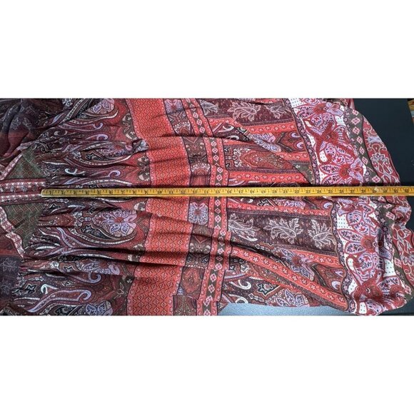 Gibson Latimer Maxi Sheer Long Sleeve Blouson Dress Womens Small Boho - Picture 8 of 12